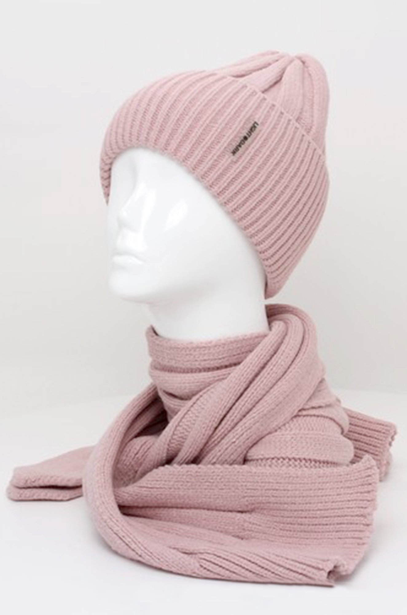 Комплект шапка с шарфом и варежками L&D