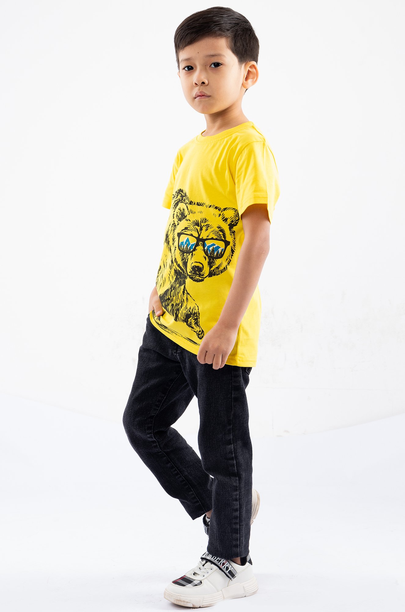 Хлопковая футболка для мальчика LE&LO