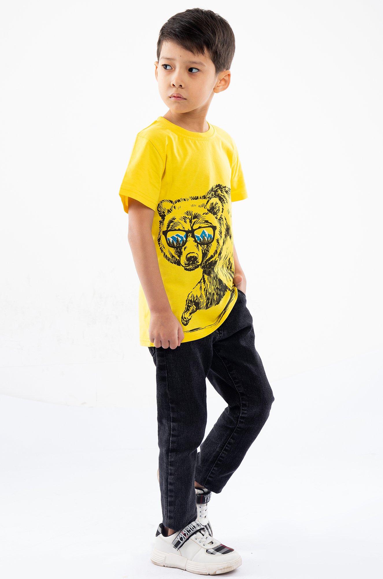 Хлопковая футболка для мальчика LE&LO