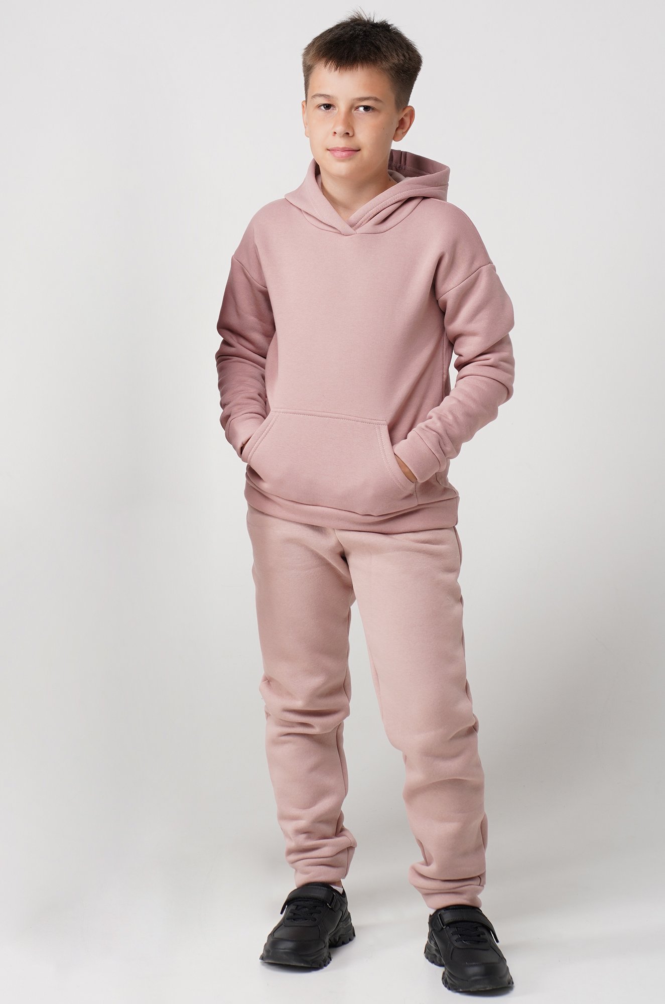 Теплые детские брюки из футера трехнитки с начесом Lets Go