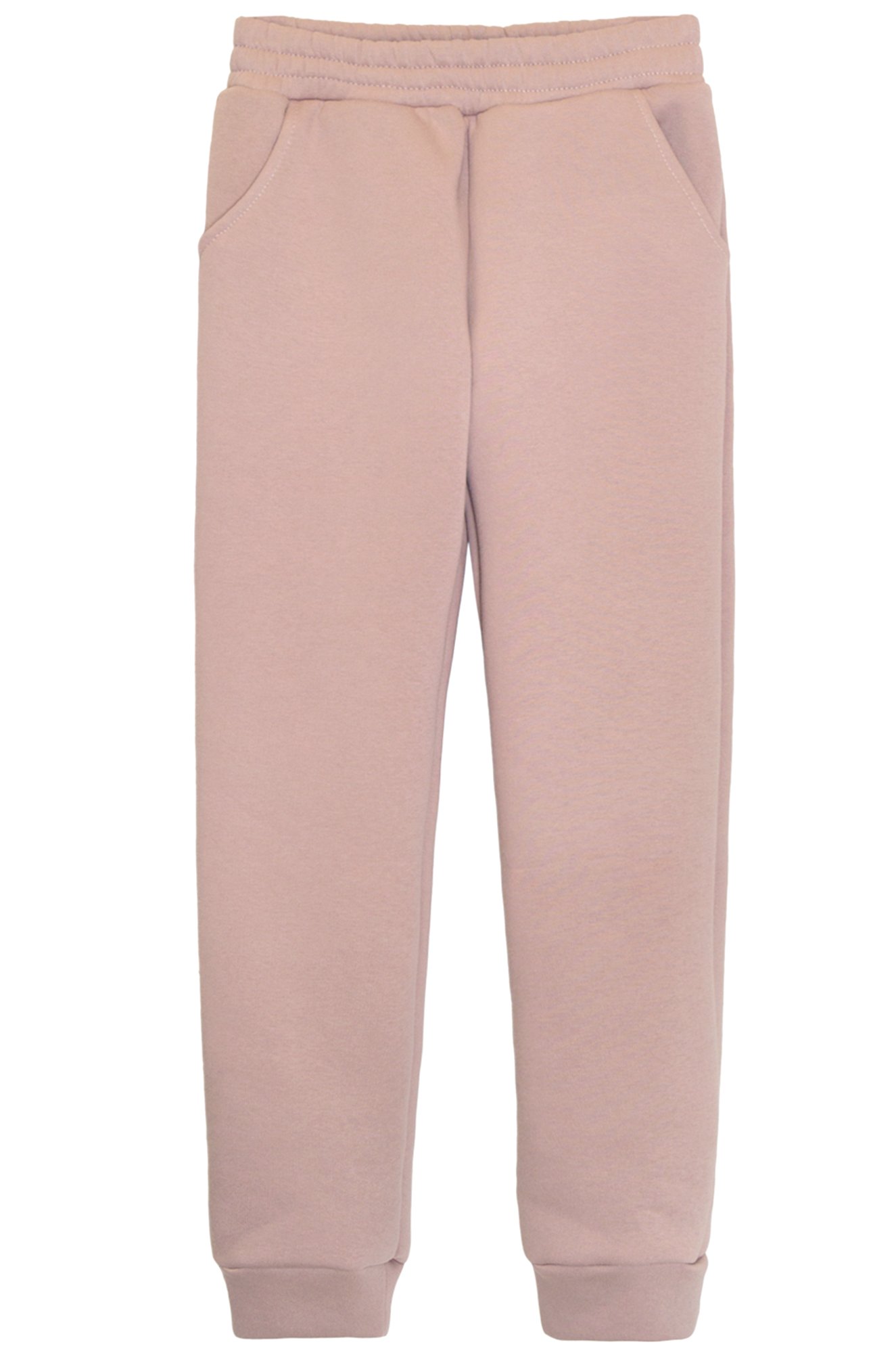 Теплые детские брюки из футера трехнитки с начесом Lets Go