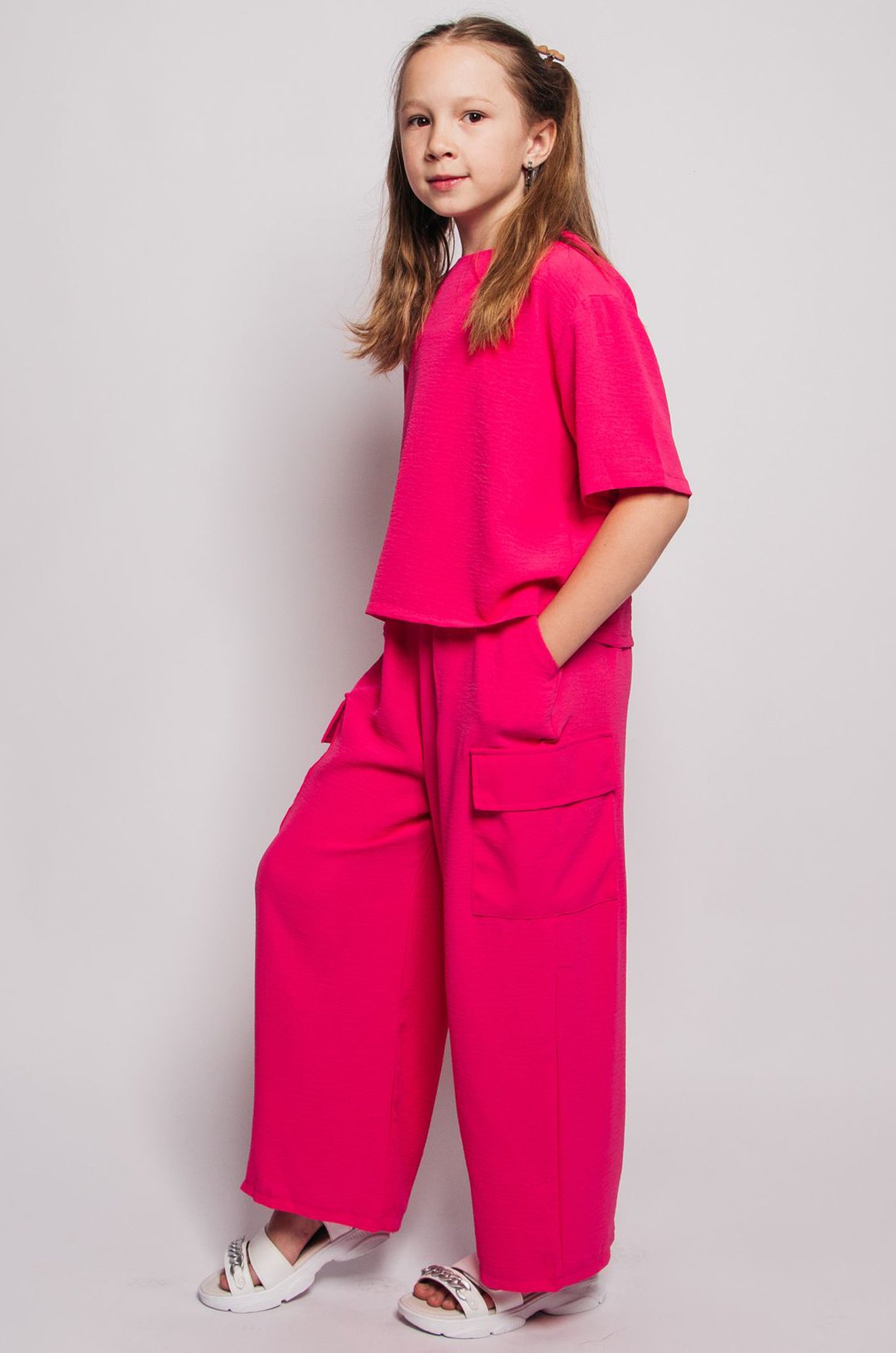 Костюм с брюками карго из ткани жатка Be Friends