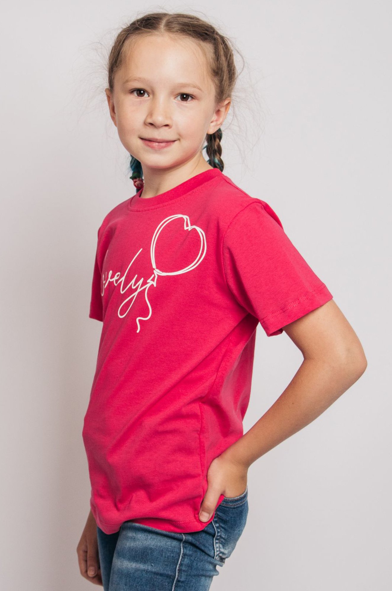 Хлопковая футболка для девочки Be Friends