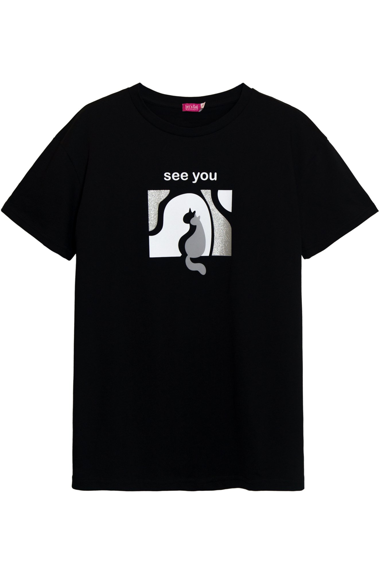 Женская футболка оверсайз Lets Go