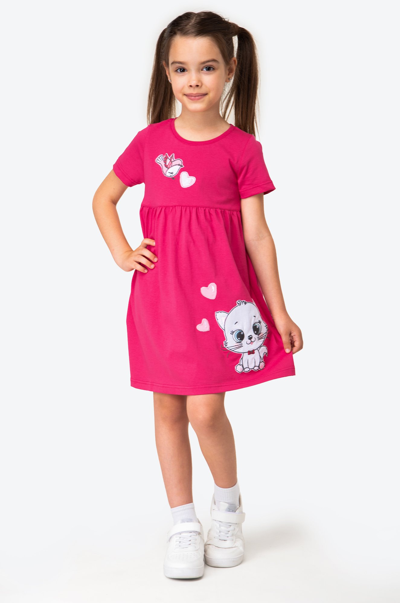 Летнее хлопковое платье для девочки Luneva