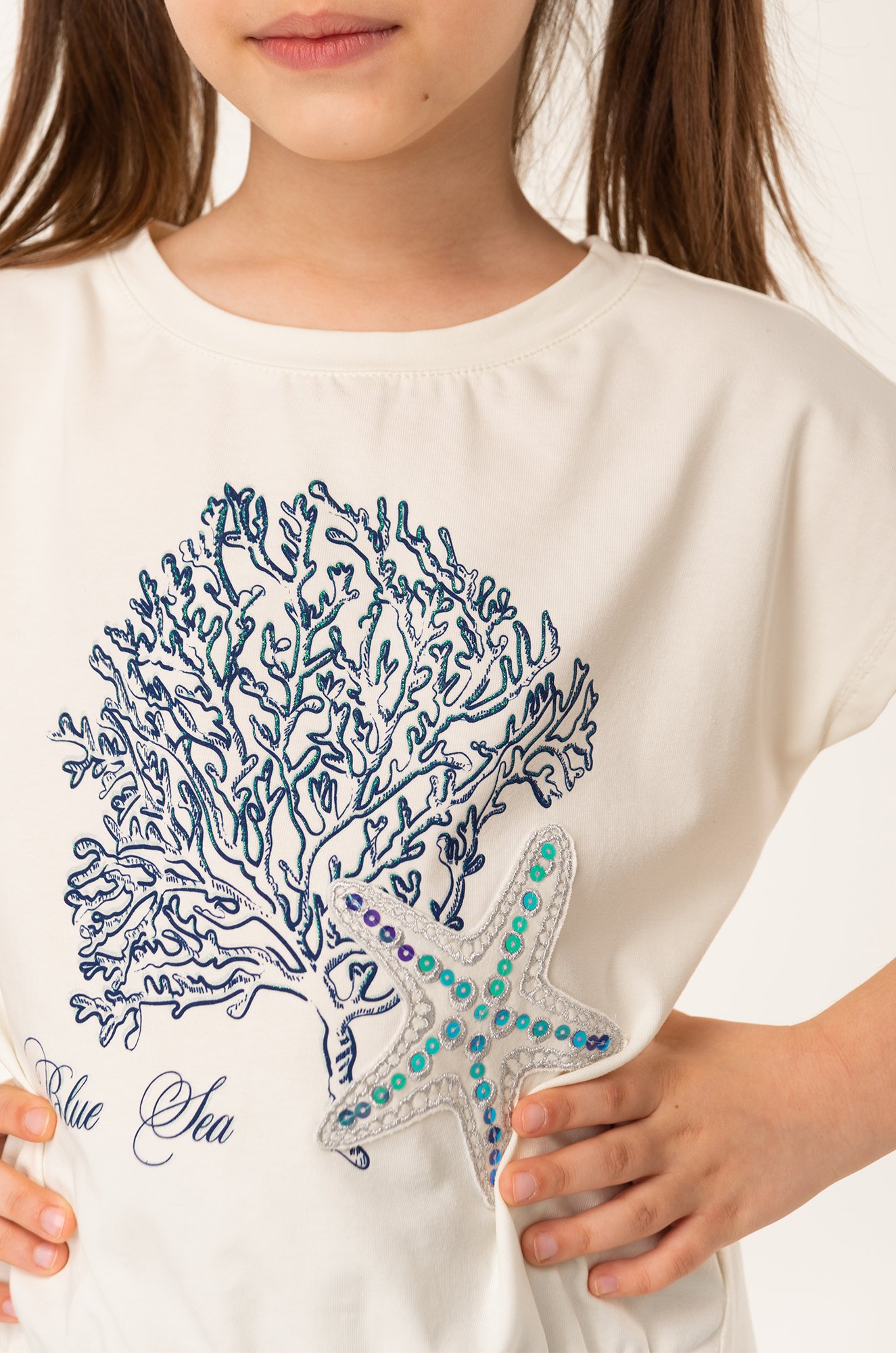 Футболка с лайкрой для девочки Luneva