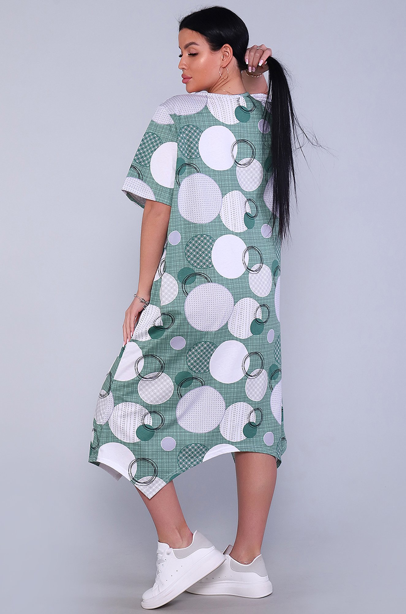 Женское летнее хлопковое платье больших размеров Натали