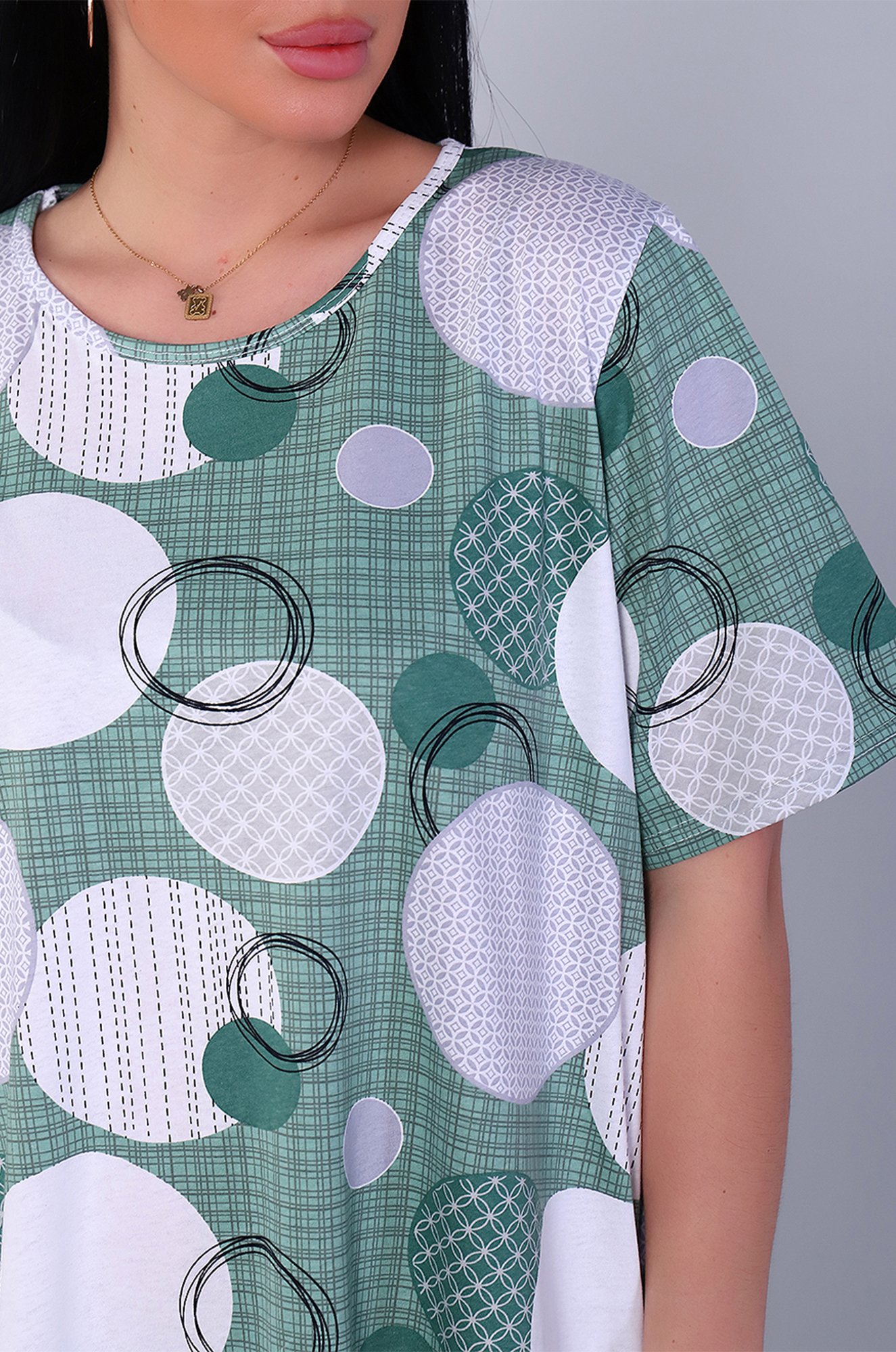 Женское летнее хлопковое платье больших размеров Натали