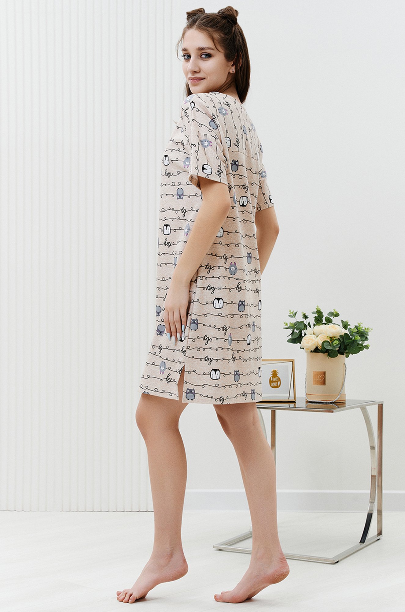 Женская домашняя туника из интерлока Натали