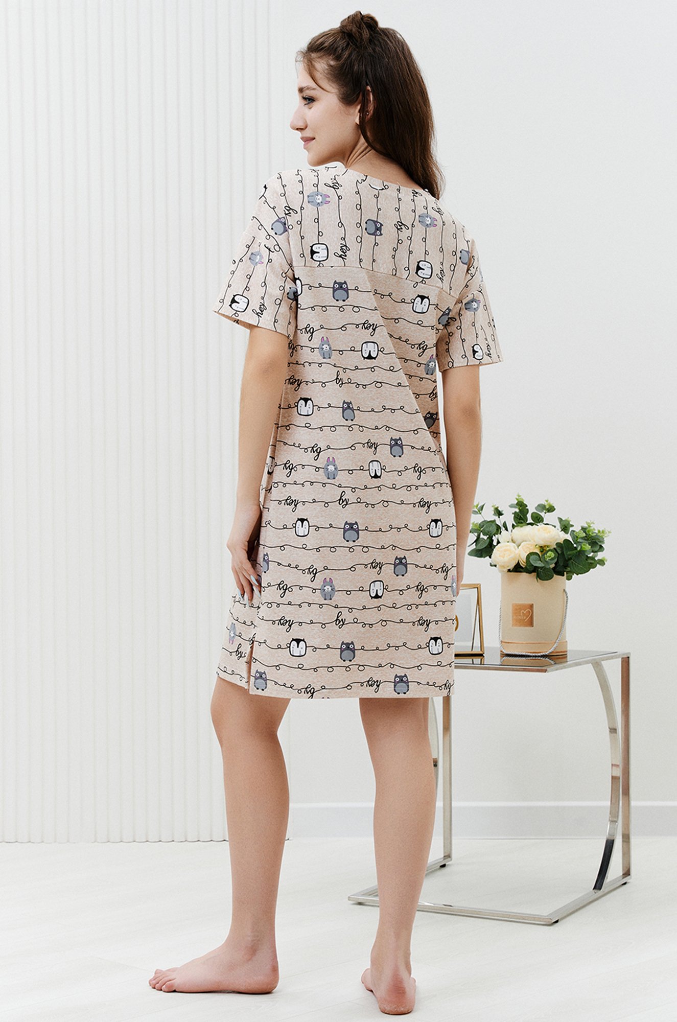 Женская домашняя туника из интерлока Натали