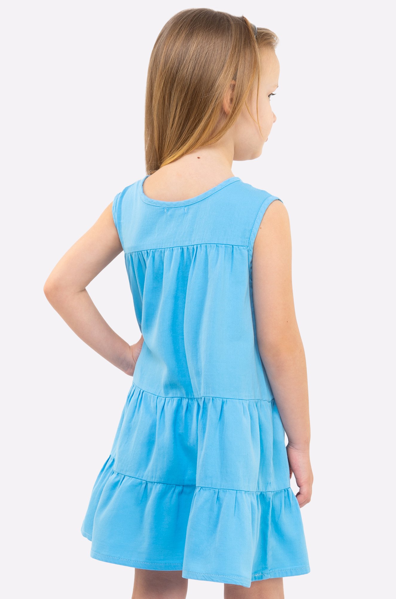 Летнее хлопковое платье из сатина для девочки Bonito