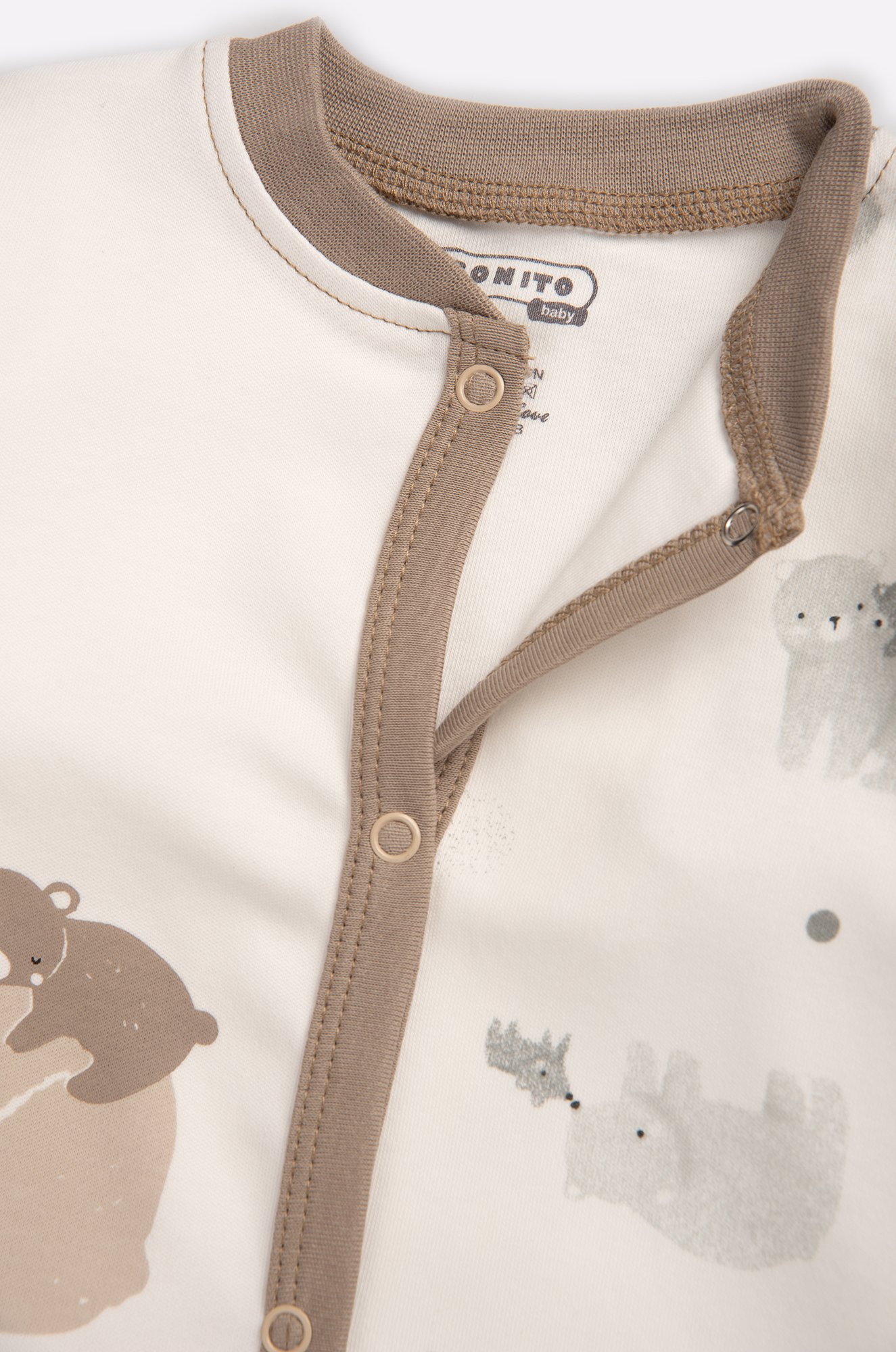 Хлопковый детский комбинезон из интерлока Bonito