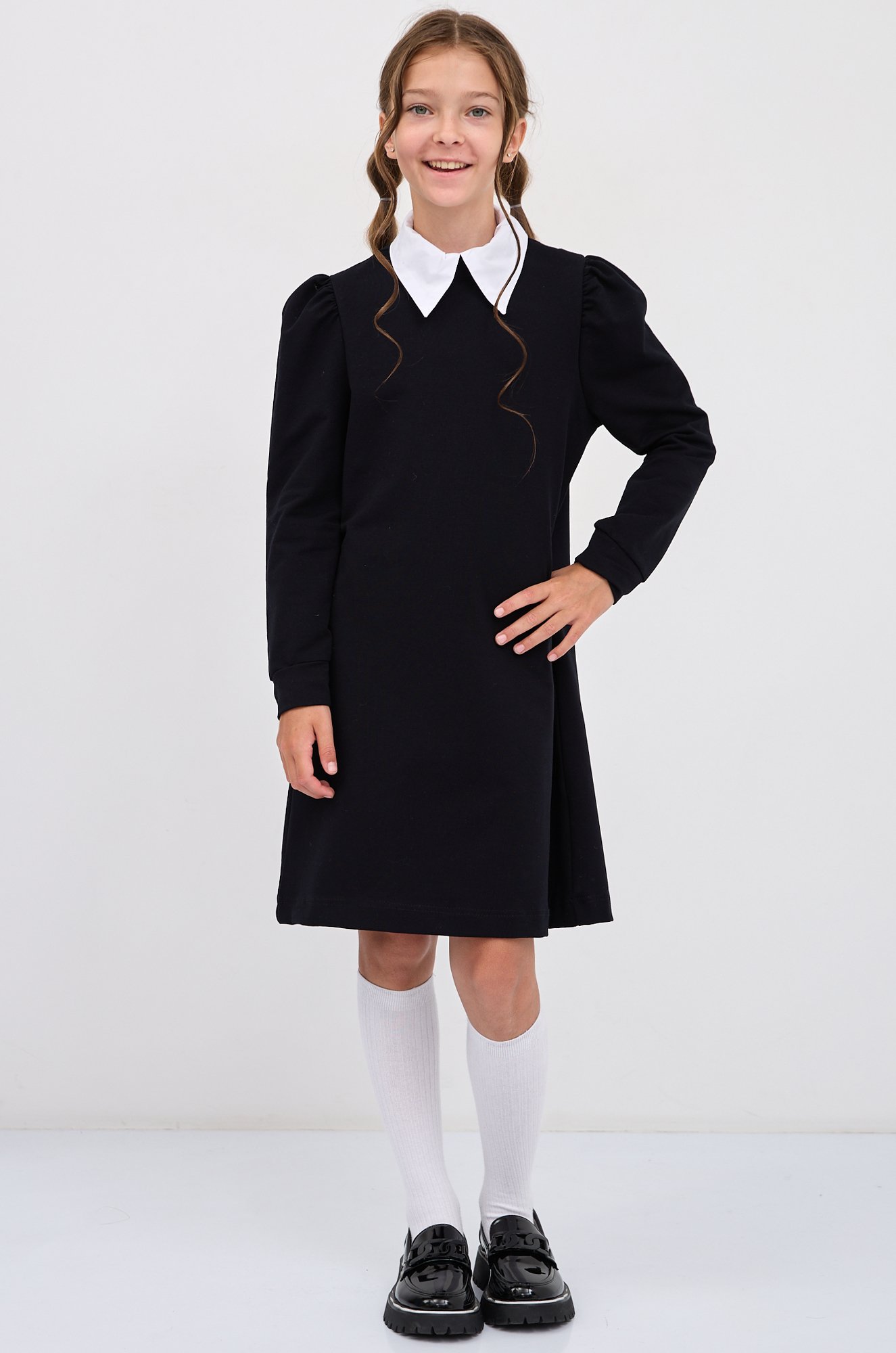 Школьное платье для девочки из футера двухнитки Bonito