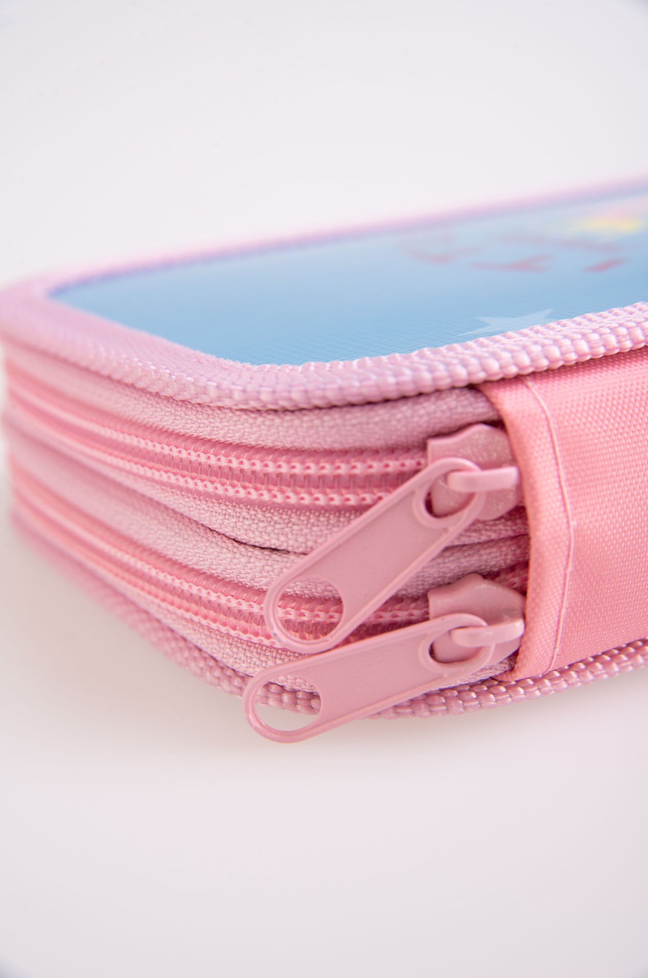 Пенал для девочки двухсекционный на молнии Пчелка