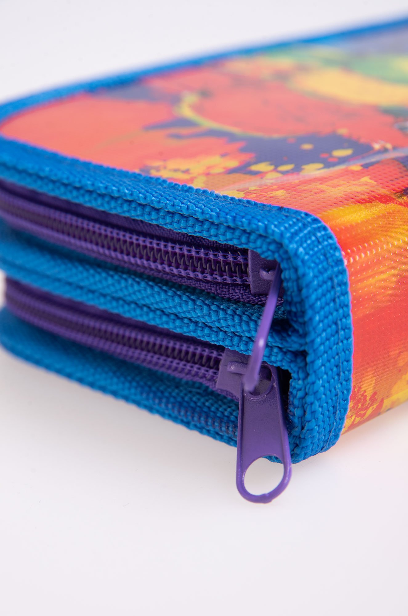 Пенал для девочки двухсекционный на молнии Пчелка