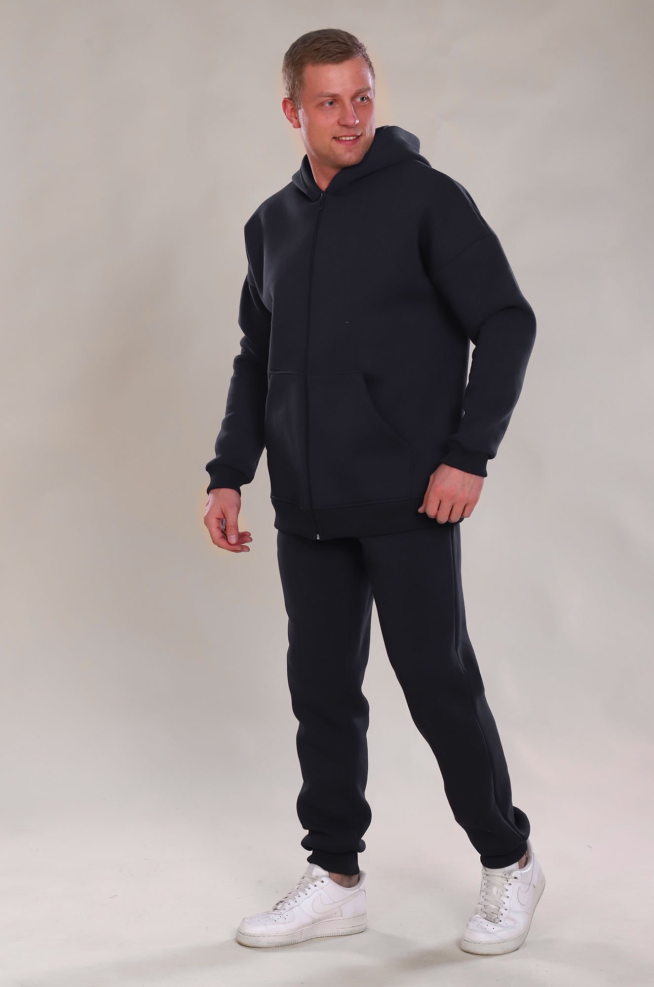 Теплый мужской костюм из футера трехнитки с начесом Руся