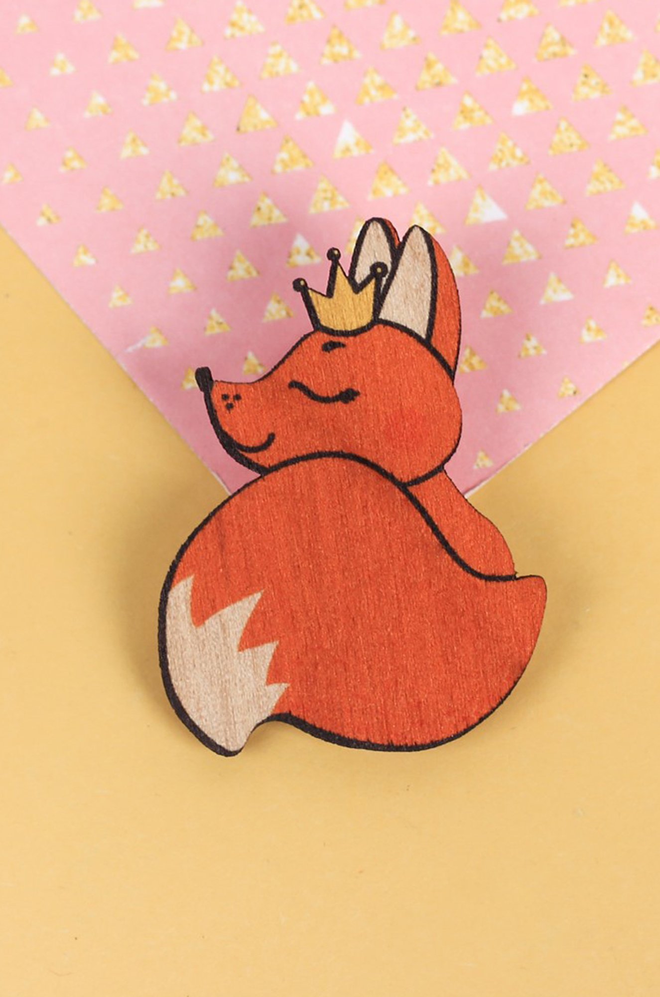 Набор значок и серьги на подложке Micio