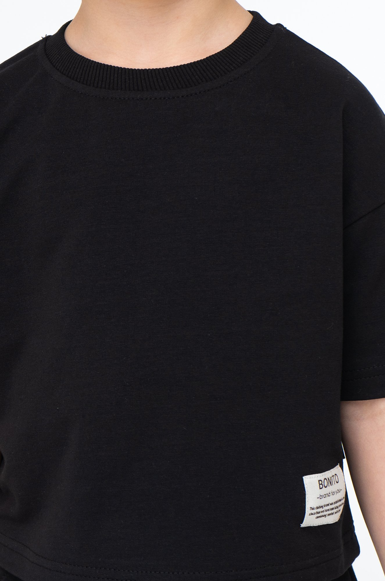 Костюм оверсайз из футера двухнитки с лайкрой для мальчика Bonito