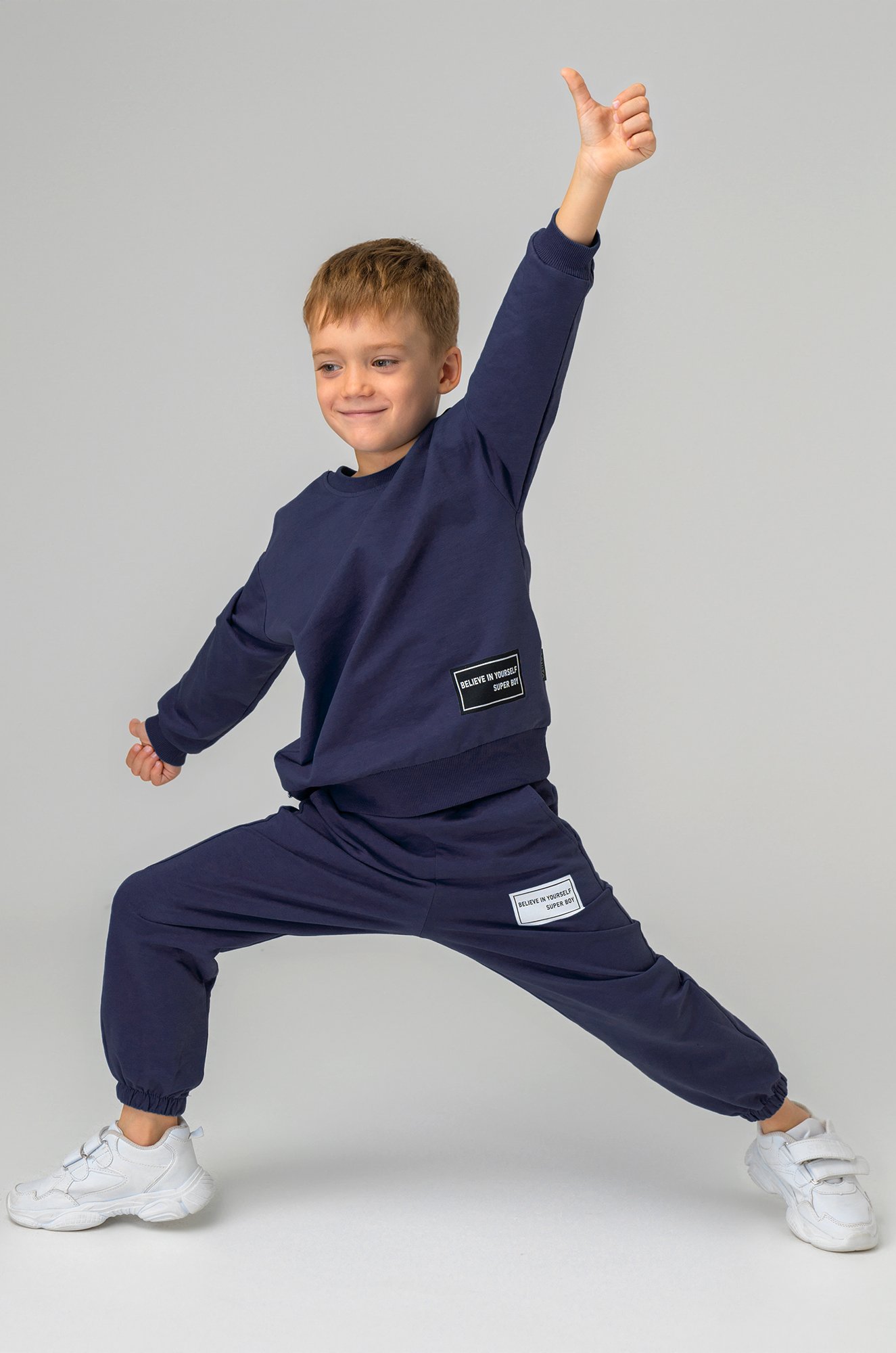 Костюм для мальчика из футера двухнитки Bonito