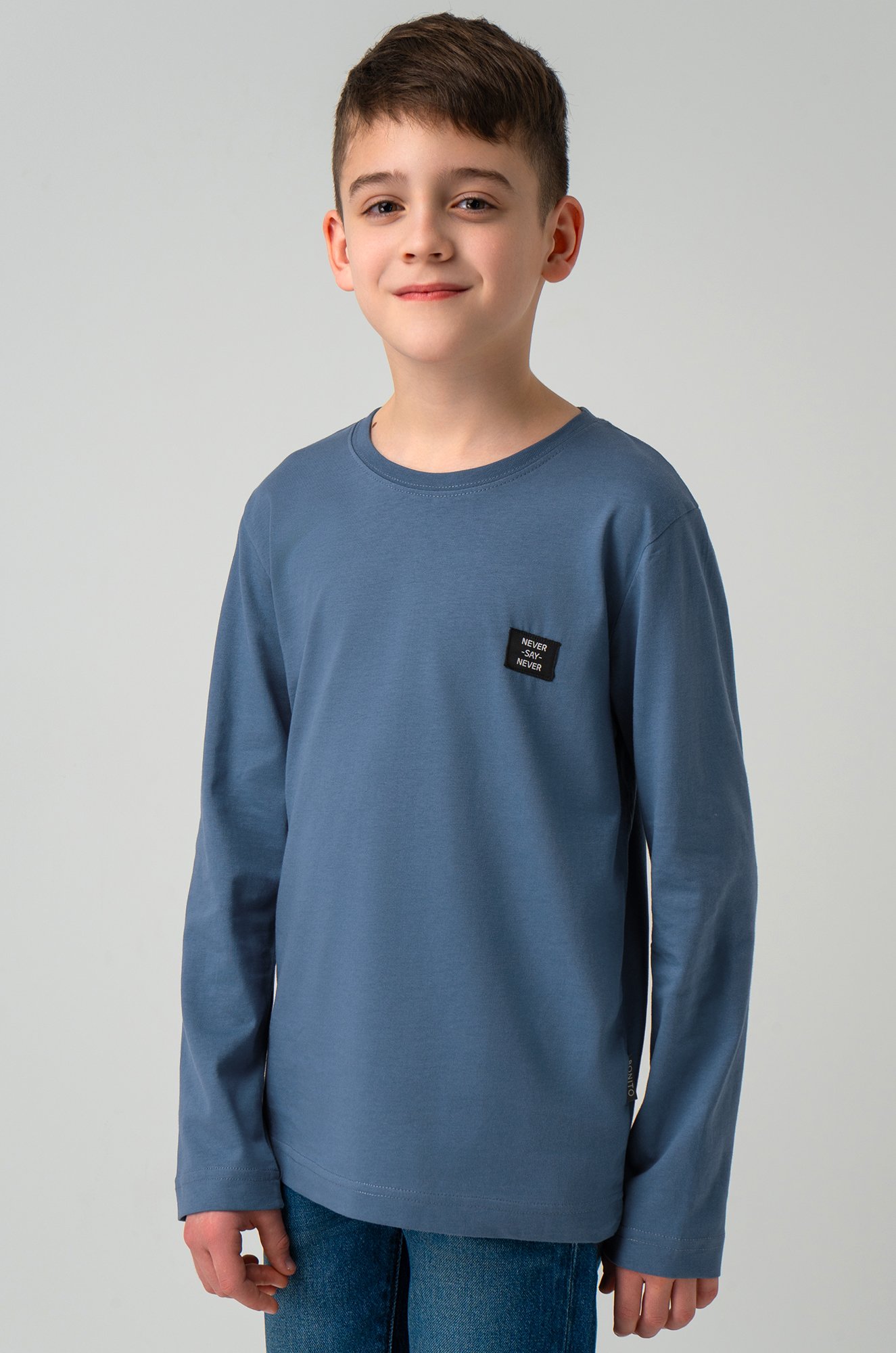 Хлопковый лонгслив для мальчика Bonito