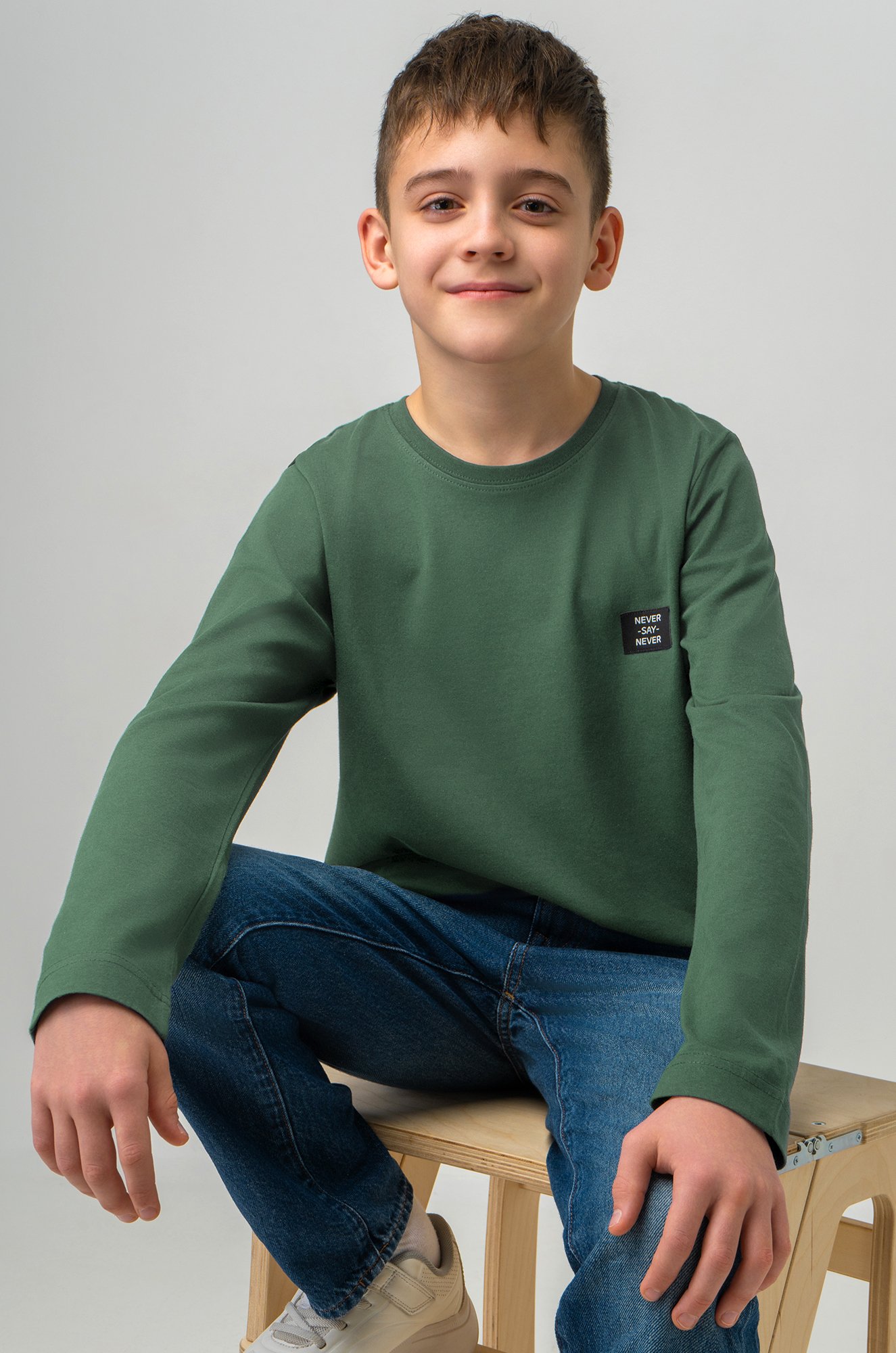 Хлопковый лонгслив для мальчика Bonito