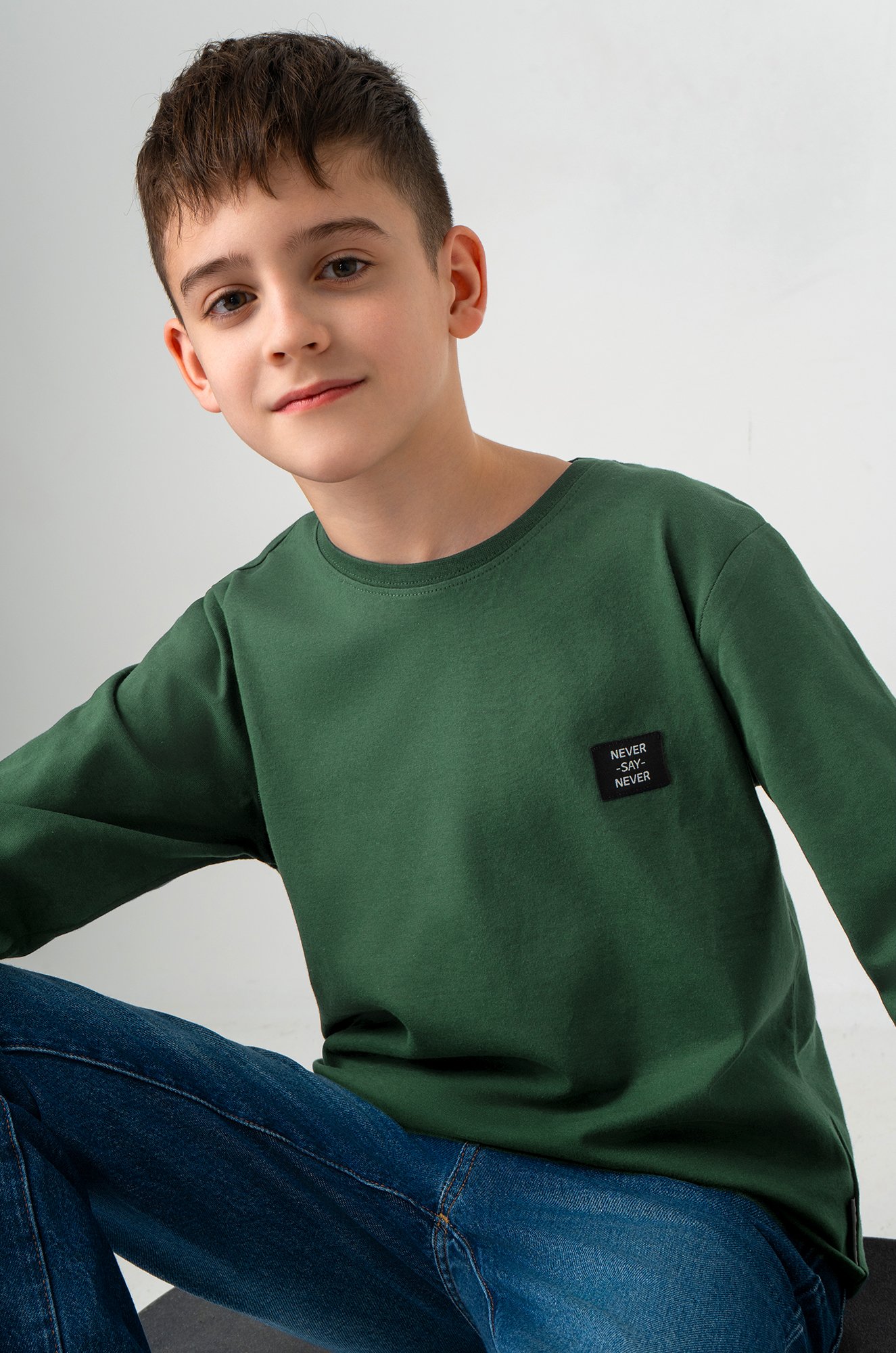 Хлопковый лонгслив для мальчика Bonito