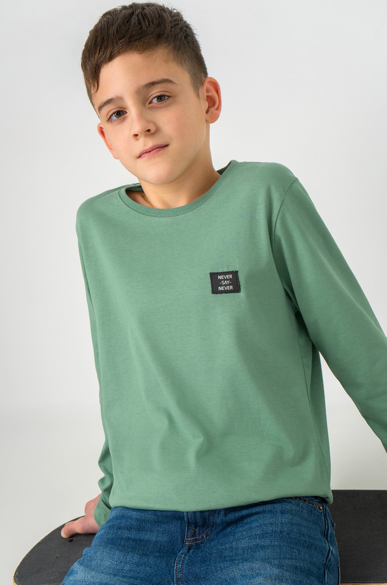 Хлопковый лонгслив для мальчика Bonito