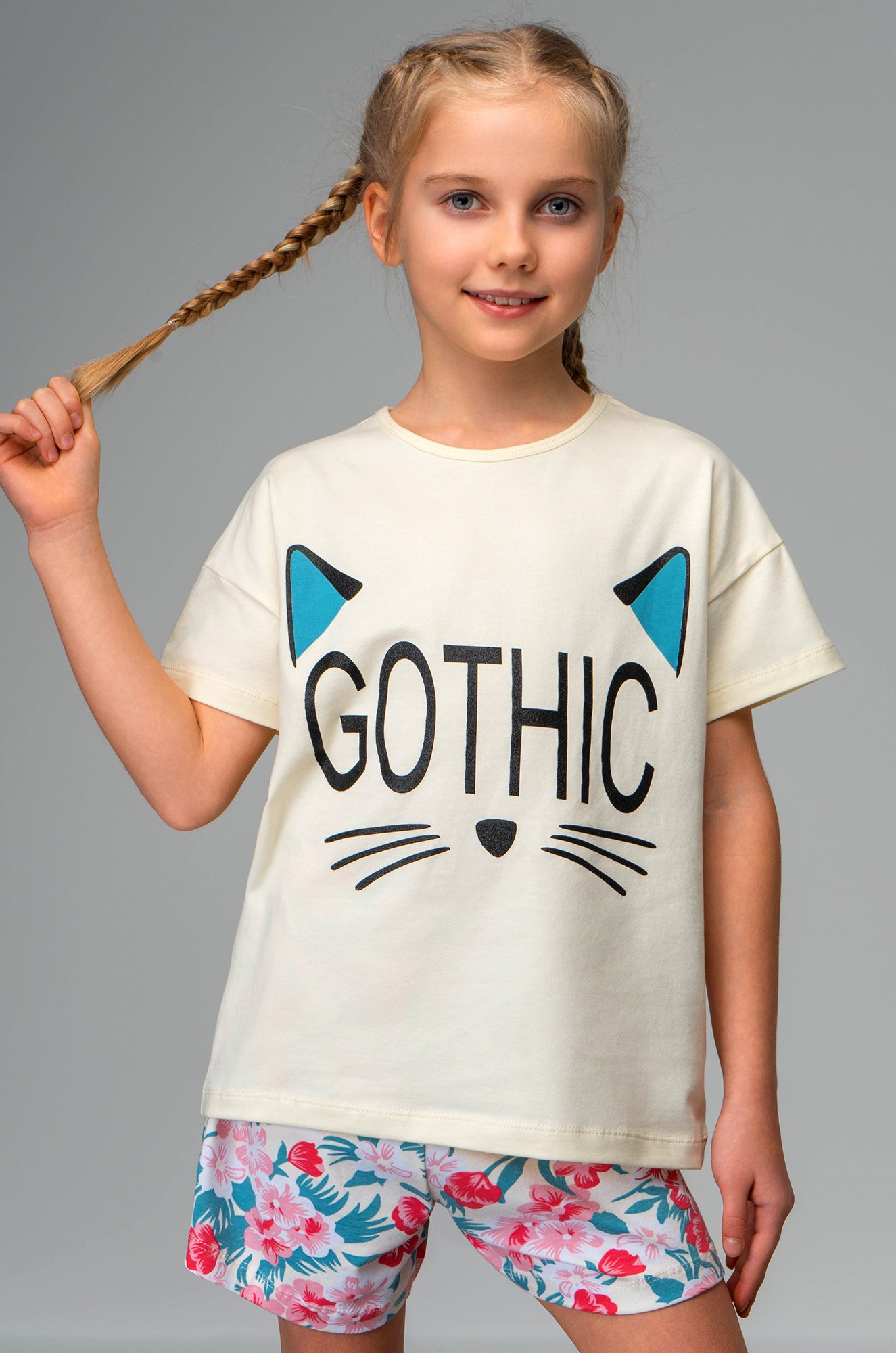 Пижама для девочки с шортами Bonito