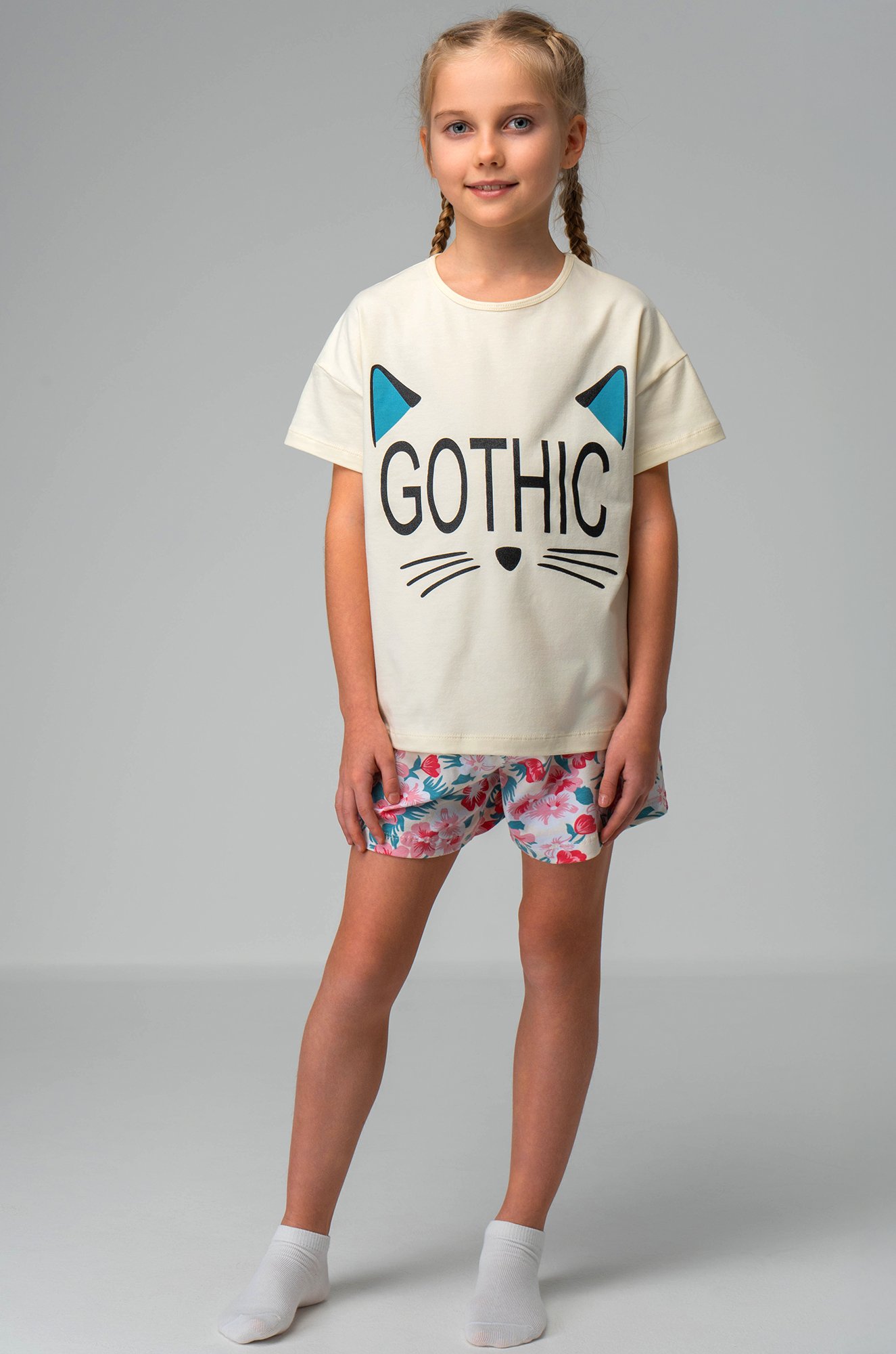 Пижама для девочки с шортами Bonito