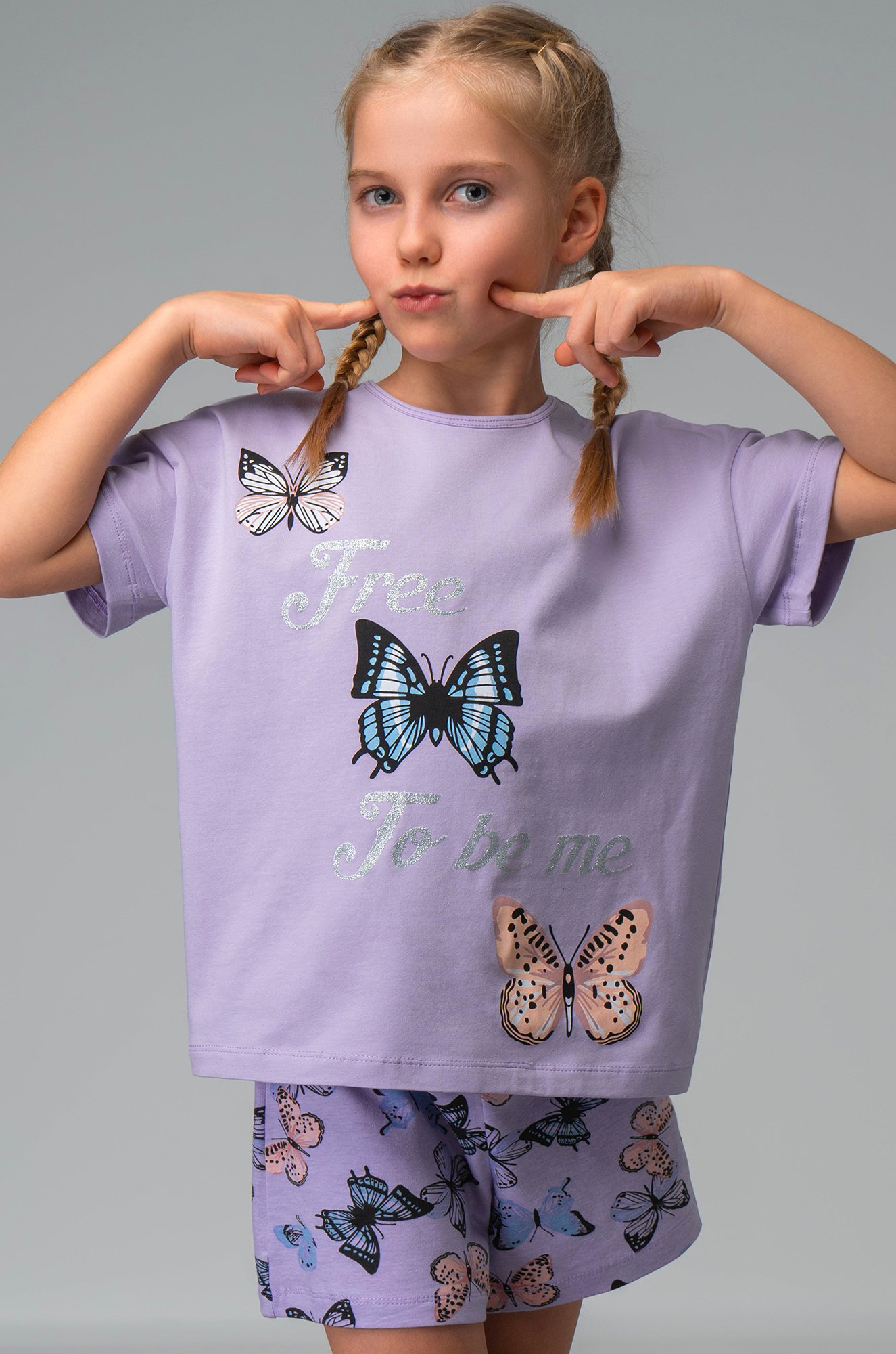 Пижама для девочки с шортами Bonito