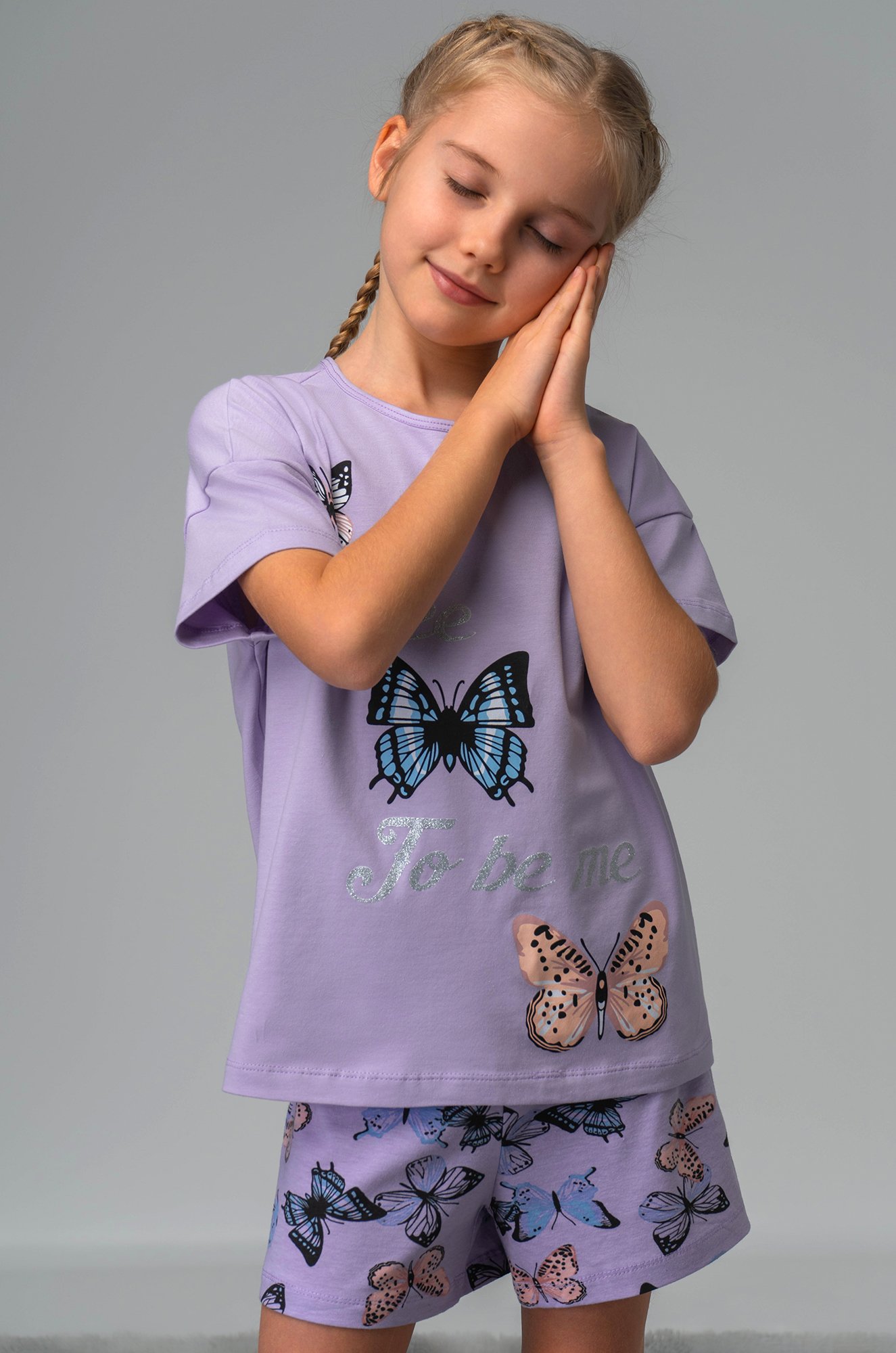 Пижама для девочки с шортами Bonito