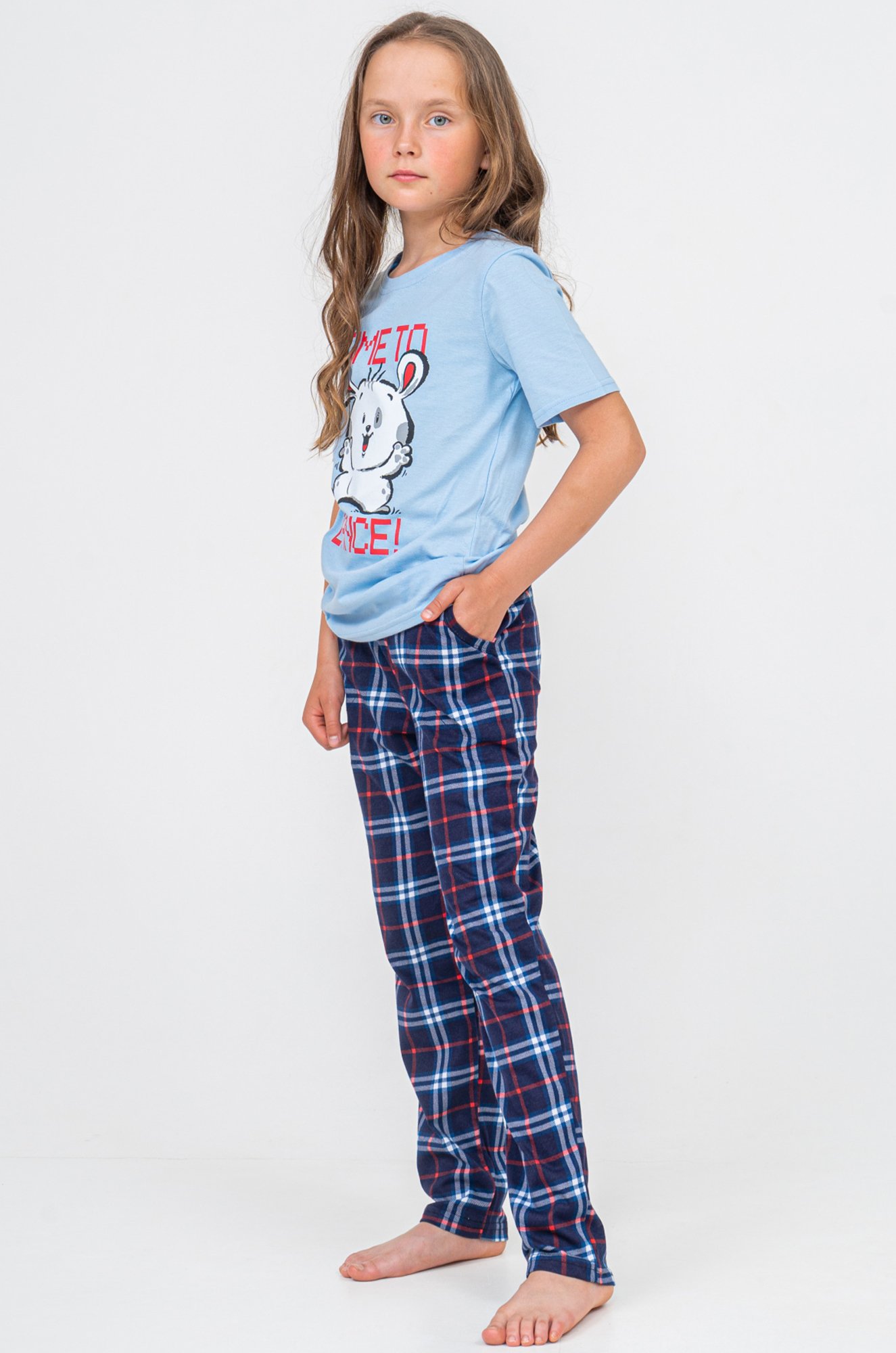 Домашний хлопковый костюм для девочки SveTekst