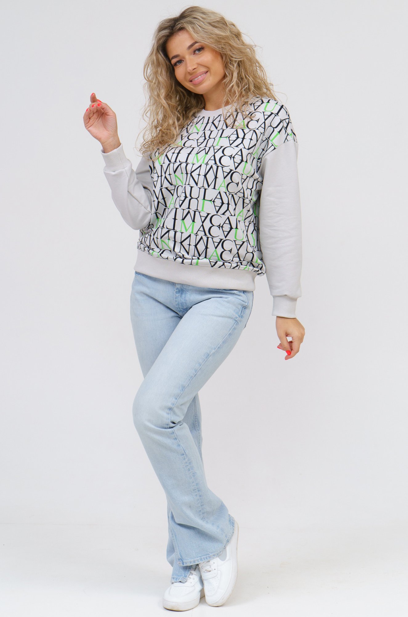 Женский свитшот из футера двухнитки SveTekst