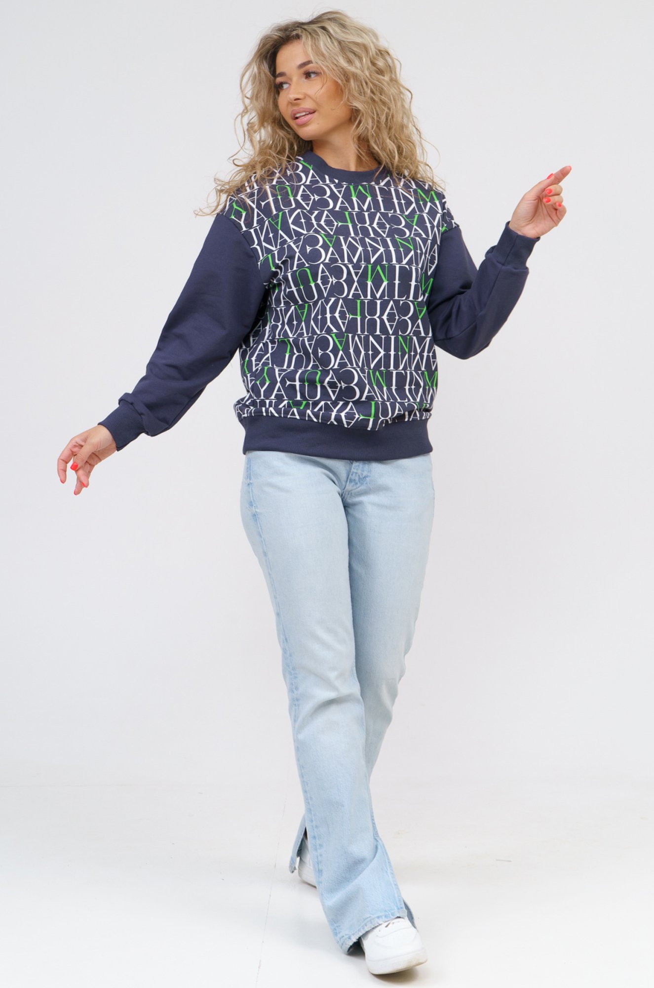 Женский свитшот из футера двухнитки SveTekst