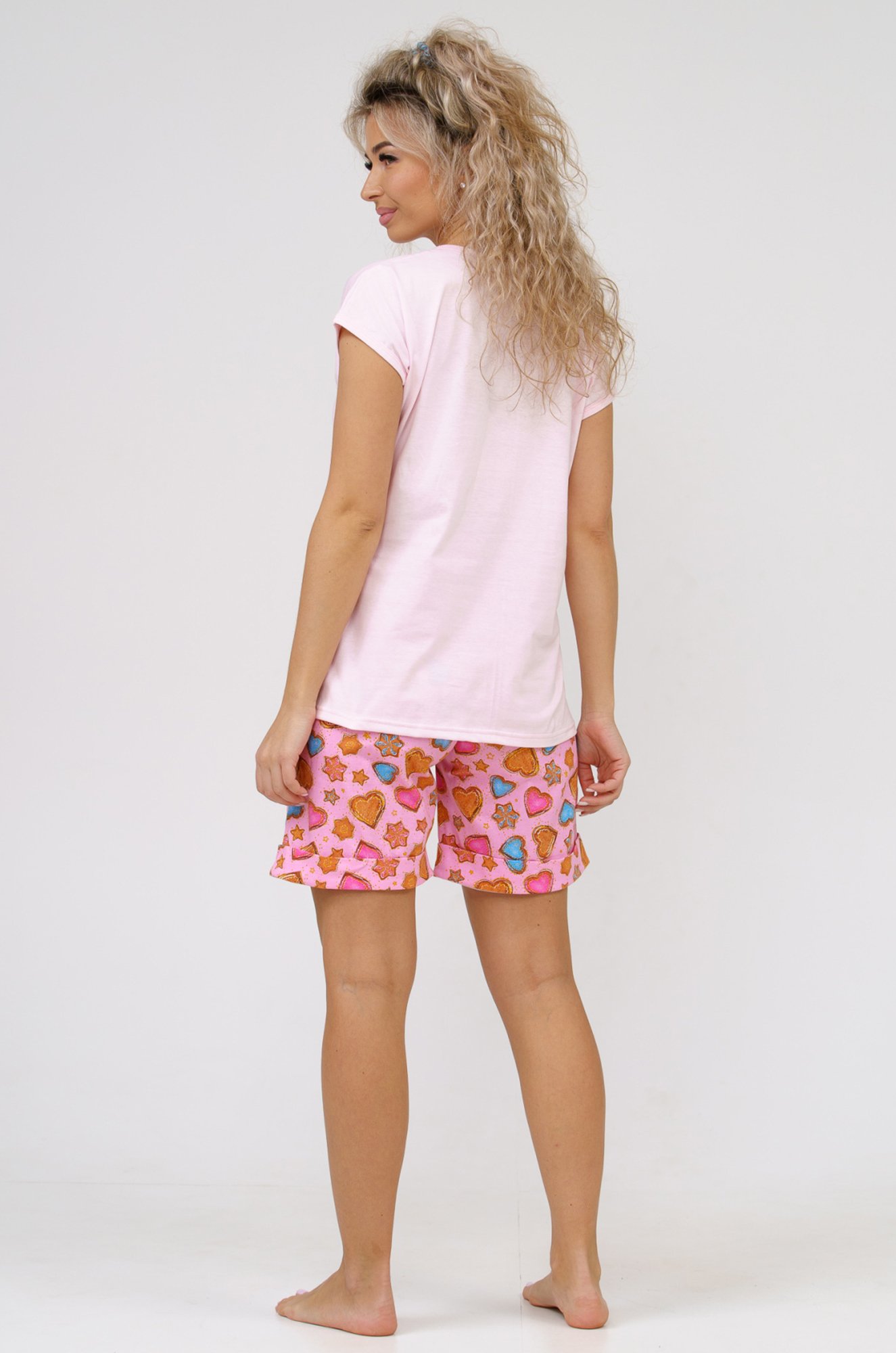 Женский хлопковый костюм с шортами SveTekst