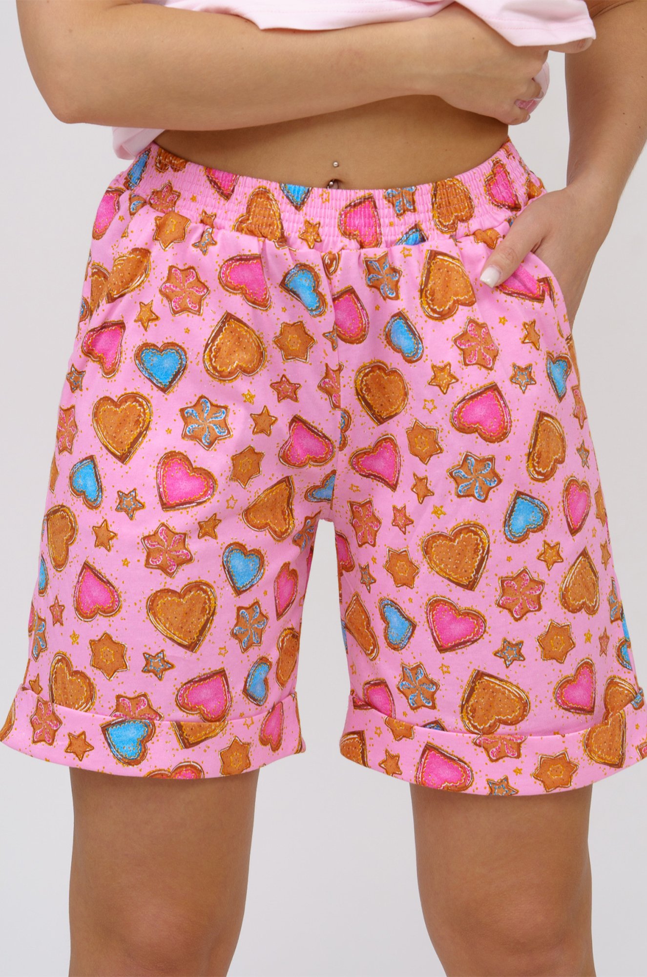 Женский хлопковый костюм с шортами SveTekst