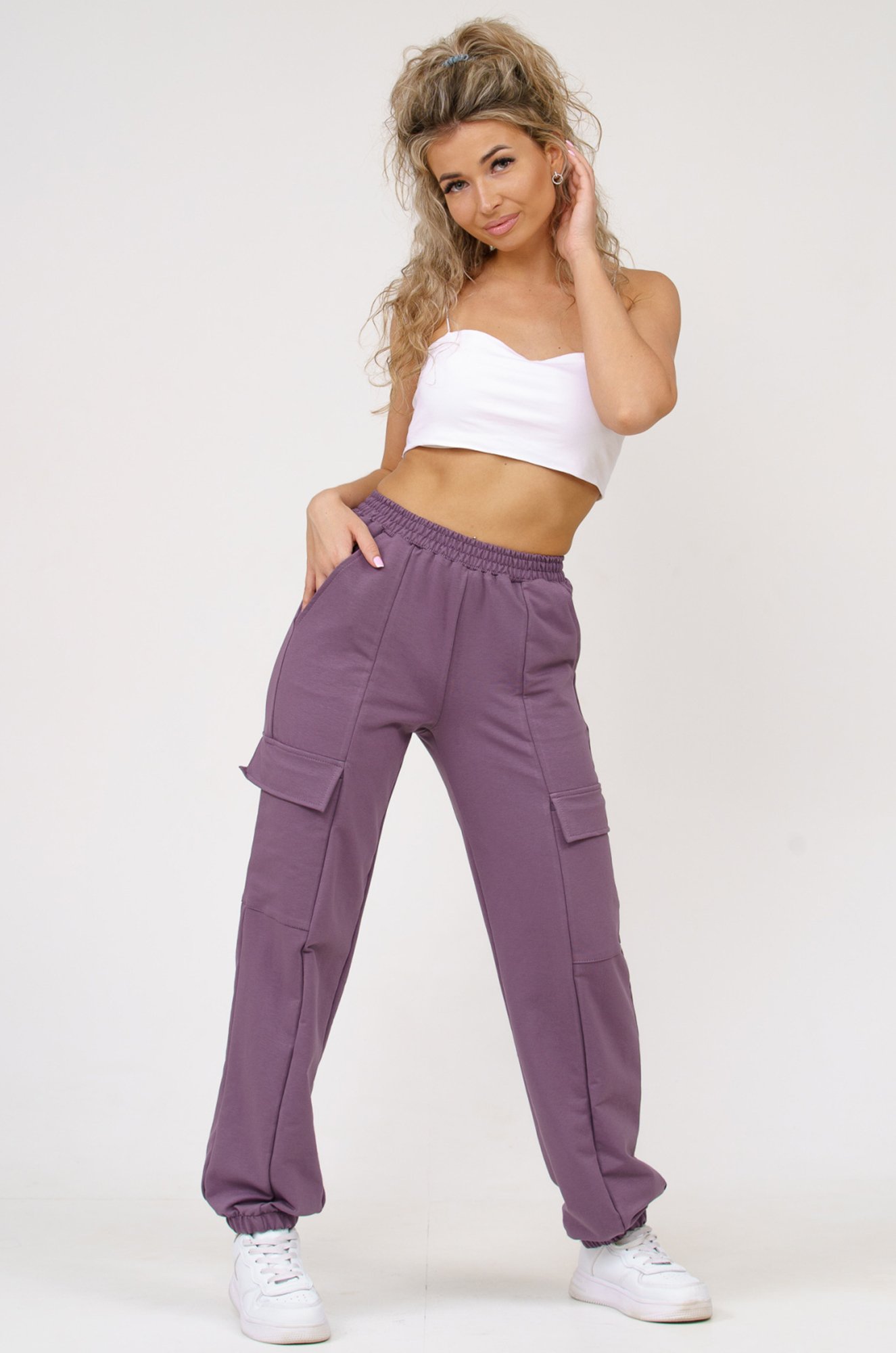 Женские брюки карго  из футера SveTekst