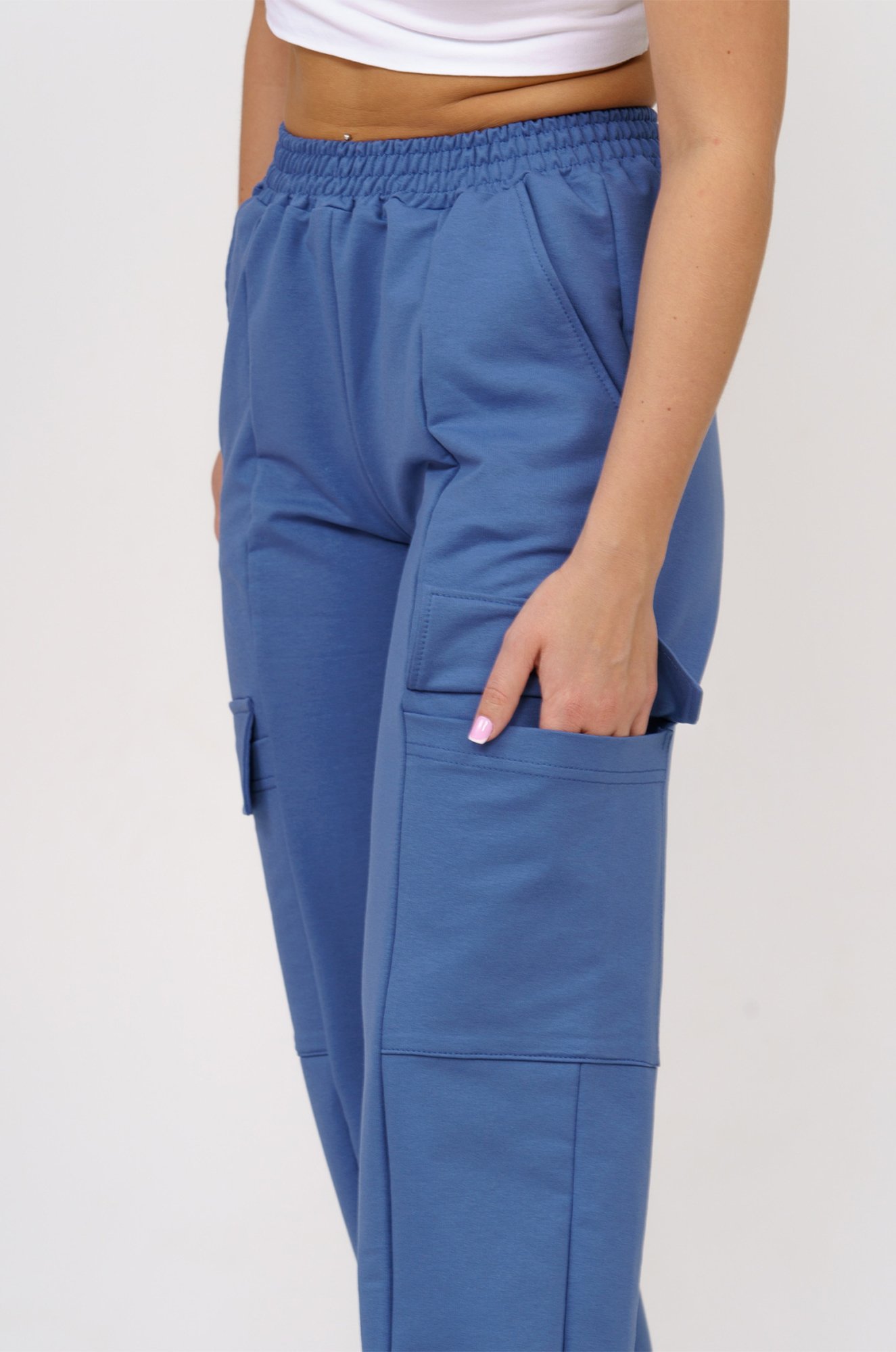 Женские брюки карго  из футера SveTekst