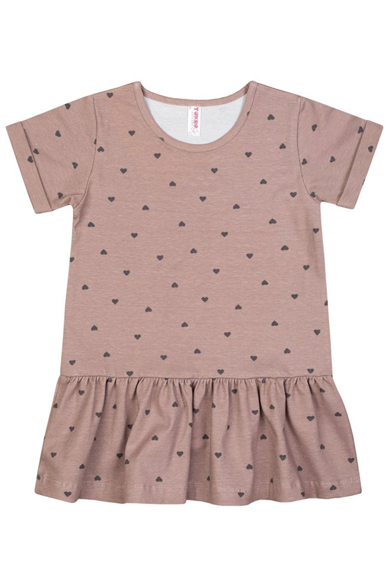 Летнее хлопковое платье с лайкрой для девочки Takro