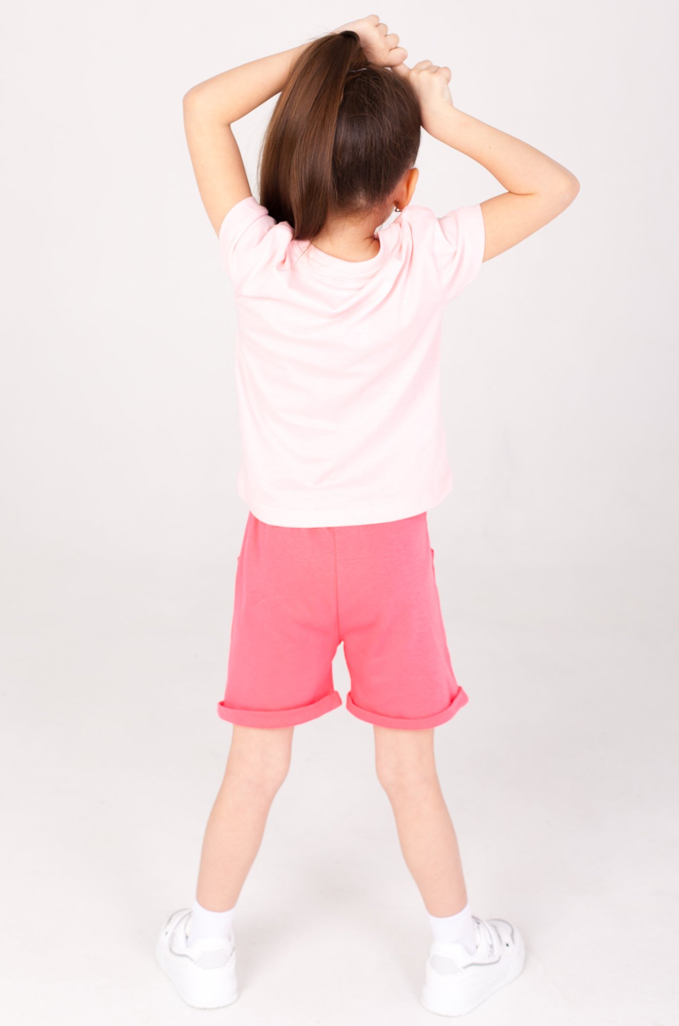 Хлопковые шорты из интерлока для девочки Takro