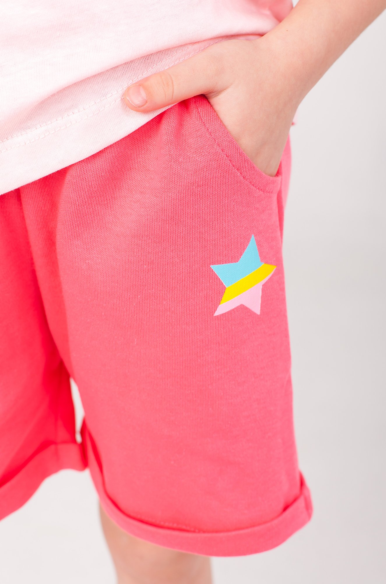 Хлопковые шорты из интерлока для девочки Takro