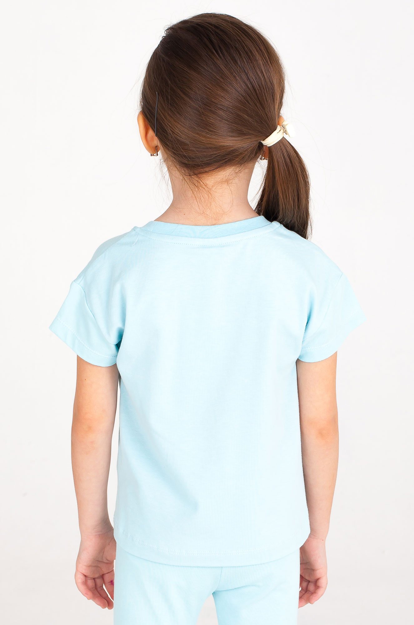 Хлопковая футболка с лайкрой для девочки Takro