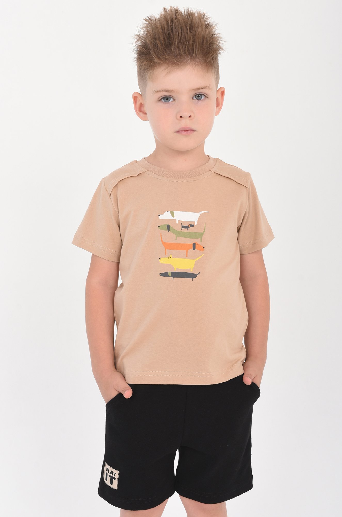 Хлопковые шорты из интерлока для мальчика Takro