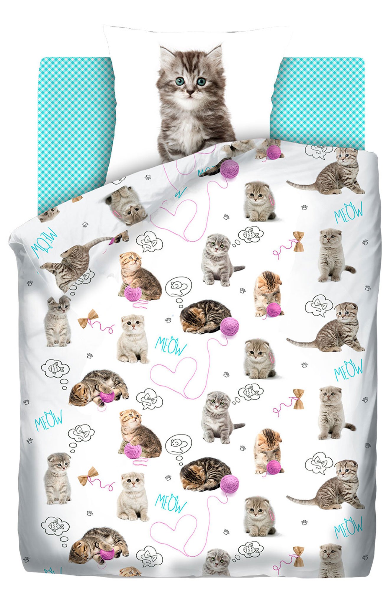 Детское постельное белье из поплина, 1,5 сп, наволочки 70*70 For you