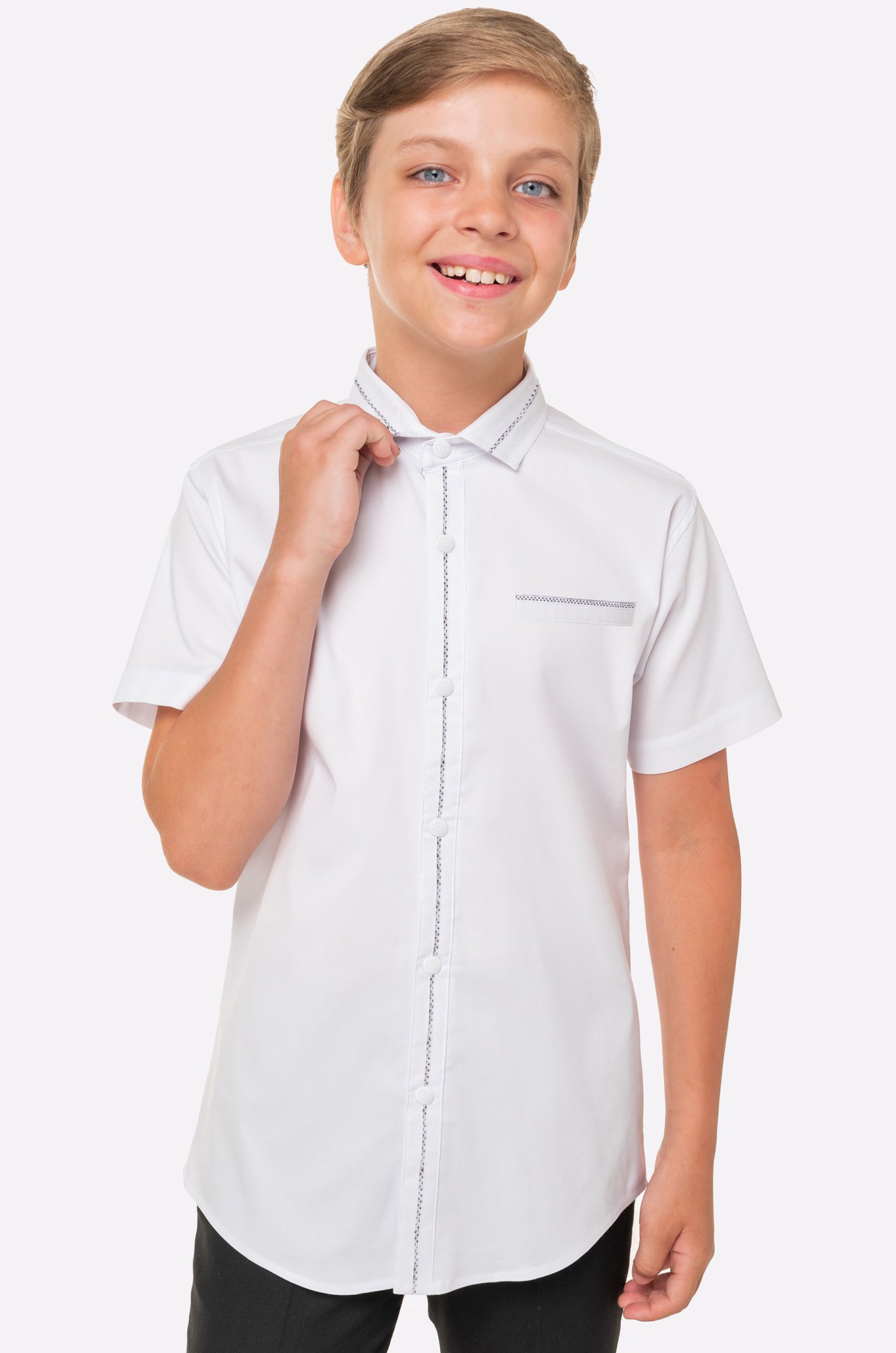Рубашка для мальчика на кнопках NJN