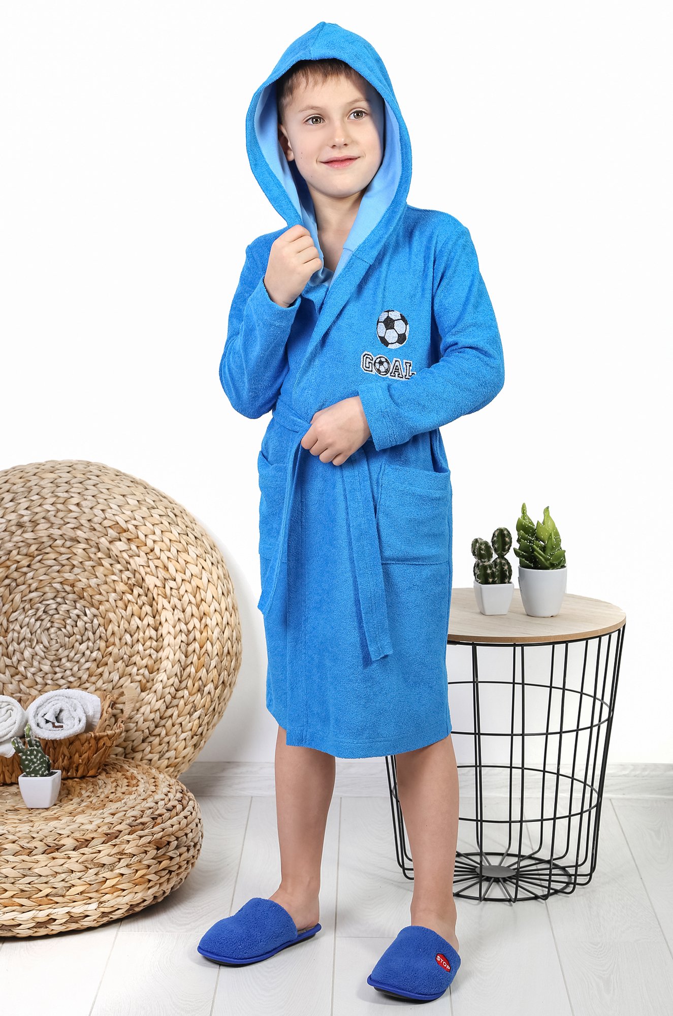 Махровый халат для мальчика Детский Бум