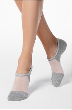 женские носки укороченные с капроновой вставкой Conte Elegant