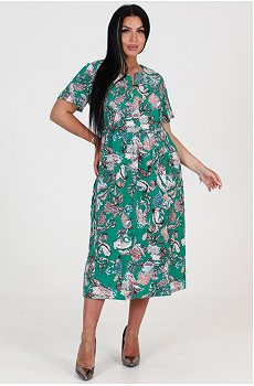 Женское летнее хлопковое платье из штапеля А-Дина Текс