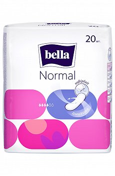 Женские гигиенические прокладки без крылышек bella Normal 20 шт- Bella