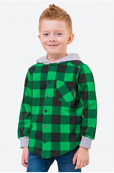 Толстовка-рубашка из футера двухнитки для мальчика Bonito